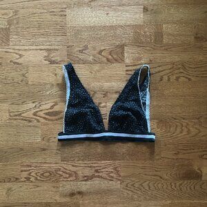 Free People Intimately Triangle Bra S Bralette Women Lounge Black Lace Mesh NWOT